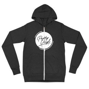 "Spin" Logo White - Unisex zip hoodie